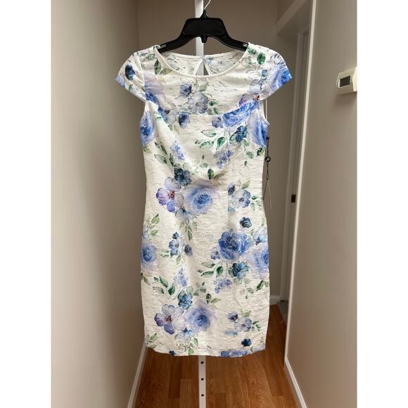 NEW NWT Adrianna Papell Printed Jacquard Sheath Mini Dress size 2 - Picture 3 of 7